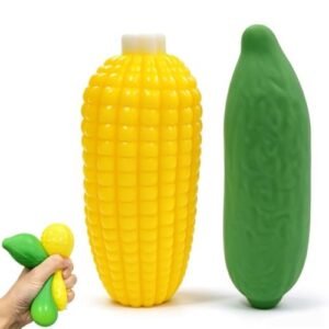 Realistic silicone corn and cucumber squishy stress toys — Image 1 of 8