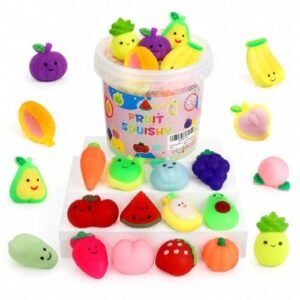 Fruit mochi squishy toys — watermelon, grape and cherry — Image 1 of 11