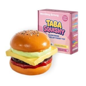 Hamburger taba squishy toy with sesame seed bun — Image 1 of 10