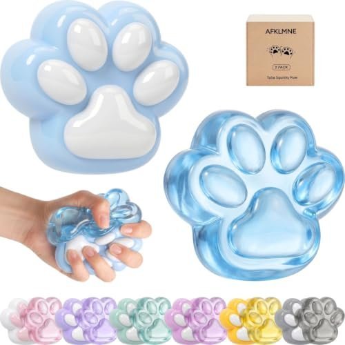 Blue cat paw taba squishy fidget toy for adults — Image 1 of 11