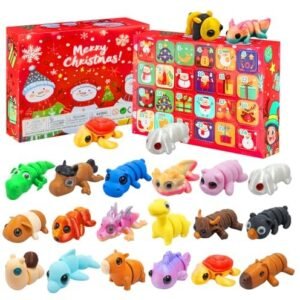 2024 Christmas advent calendar with 24 mini 3D animal toys — Image 1 of 9
