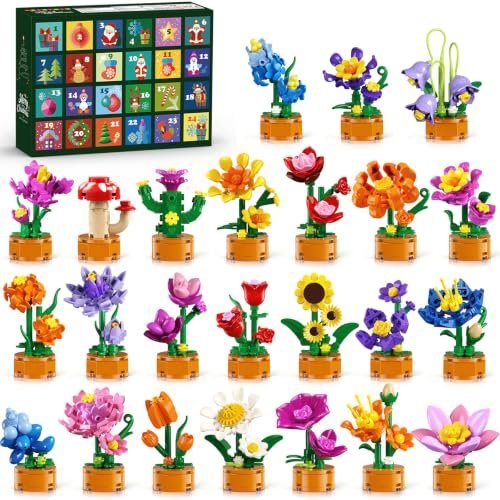 Flower advent calendar 2026 building set for kids — Image 1 of 11