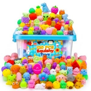 Bulk kawaii mochi squishy toys in a reusable bucket — Image 1 of 11