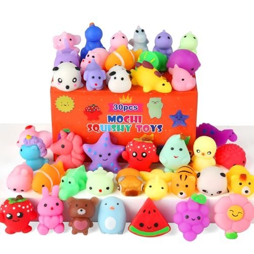 30 pack kawaii squishy toys in assorted mini animal shapes — Image 1 of 11