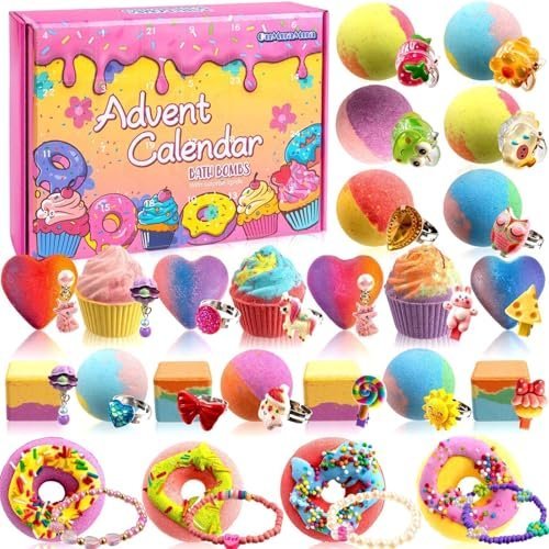 Bath bomb advent calendar 2026 with surprise toys inside — Image 1 of 10