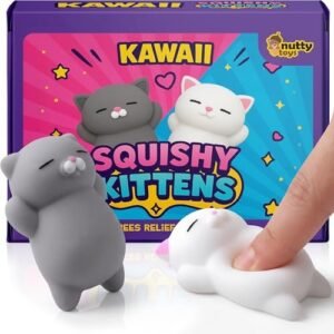 Two kawaii silicone squishy cats side by side — Image 1 of 8