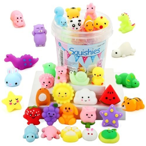 24 mini mochi squishy toys with storage box, kawaii animal set — Image 1 of 11