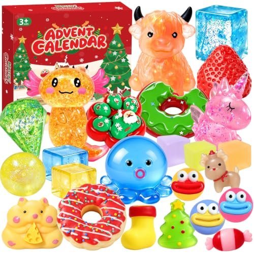 Squishy advent calendar with 24 kawaii Christmas squishies — Image 1 of 7