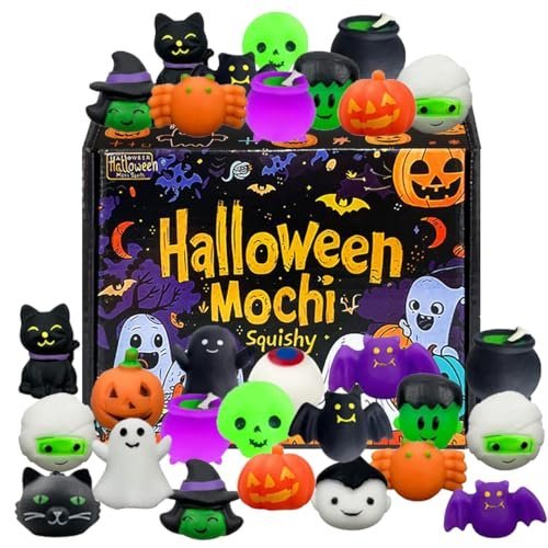 24 mini Halloween mochi squishy toys in a gift box — Image 1 of 9