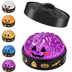 Purple squishy dumpling toy with a spooky sensory face — Image 1 of 8
