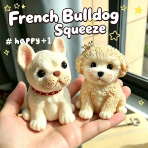 Kawaii French Bulldog squishy toy with soft TPR texture — Image 1 of 7