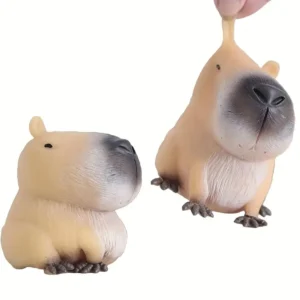 Soft capybara squishy toy squeezed in a hand — Image 1 of 7
