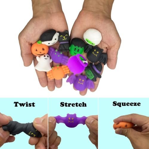 24 mini Halloween mochi squishy toys in a gift box — Image 2 of 9