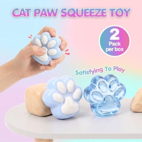 Blue cat paw taba squishy fidget toy for adults — Image 2 of 11