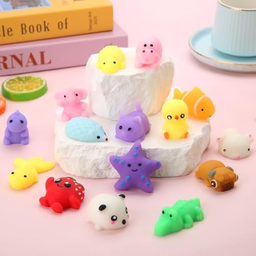 30 pack kawaii squishy toys in assorted mini animal shapes — Image 2 of 11