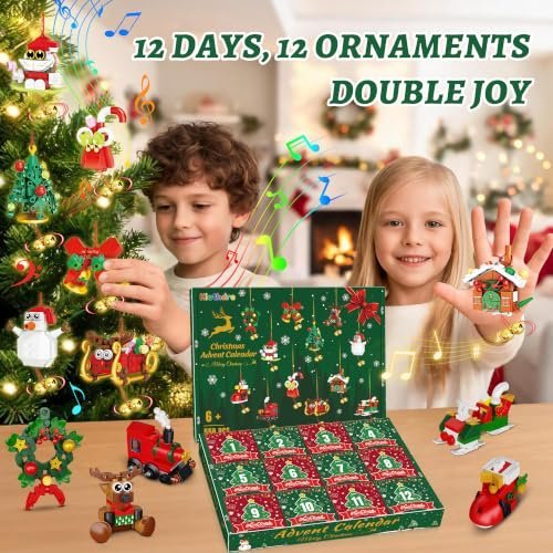 2026 Advent calendar building set with 12 ornaments — Image 2 of 8