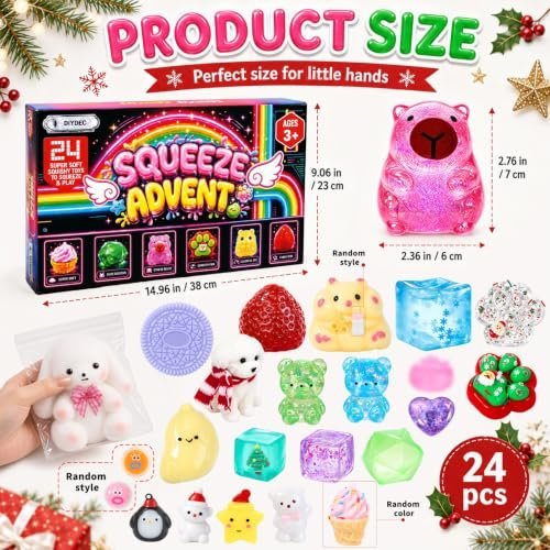 Squishy advent calendar 2026 with 24 Christmas squish toys — Image 2 of 11