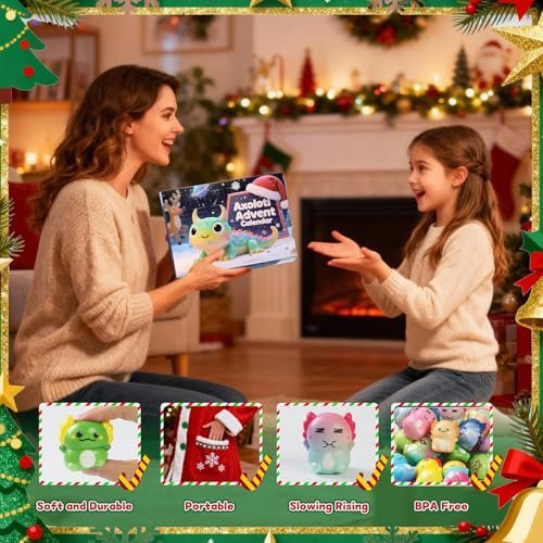 Axolotl slow rising squishy advent calendar with 24 toys — Image 2 of 11