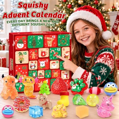 Squishy advent calendar with 24 kawaii Christmas squishies — Image 2 of 7