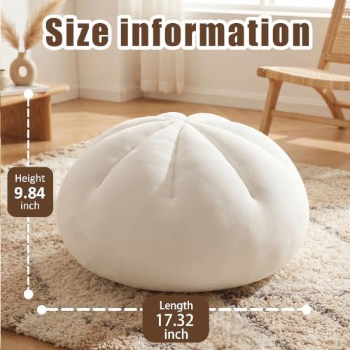 Giant dumpling squishy plush pillow on a cozy couch — Image 2 of 8
