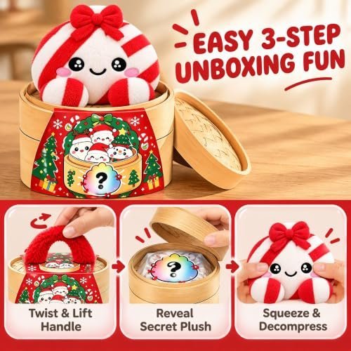 4in rainbow squid plush dumpling squishy squeeze toy — Image 2 of 6