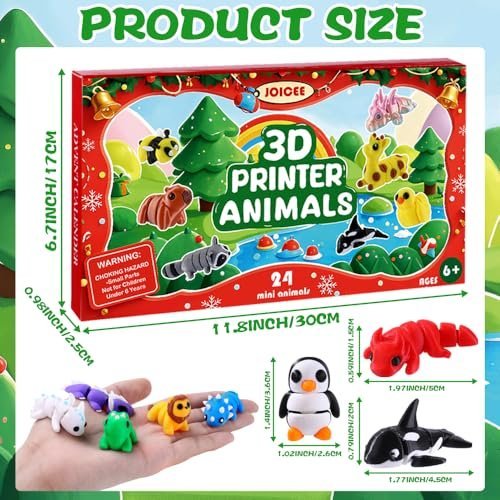 3D printed animal fidget toys in a Christmas advent calendar — Image 1 of 10