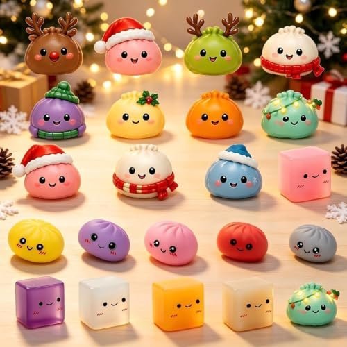 Christmas squishies advent calendar with 24 mini squishies — Image 2 of 8