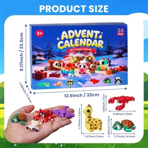 3D printed animal advent calendar with 24 mini toys — Image 2 of 8
