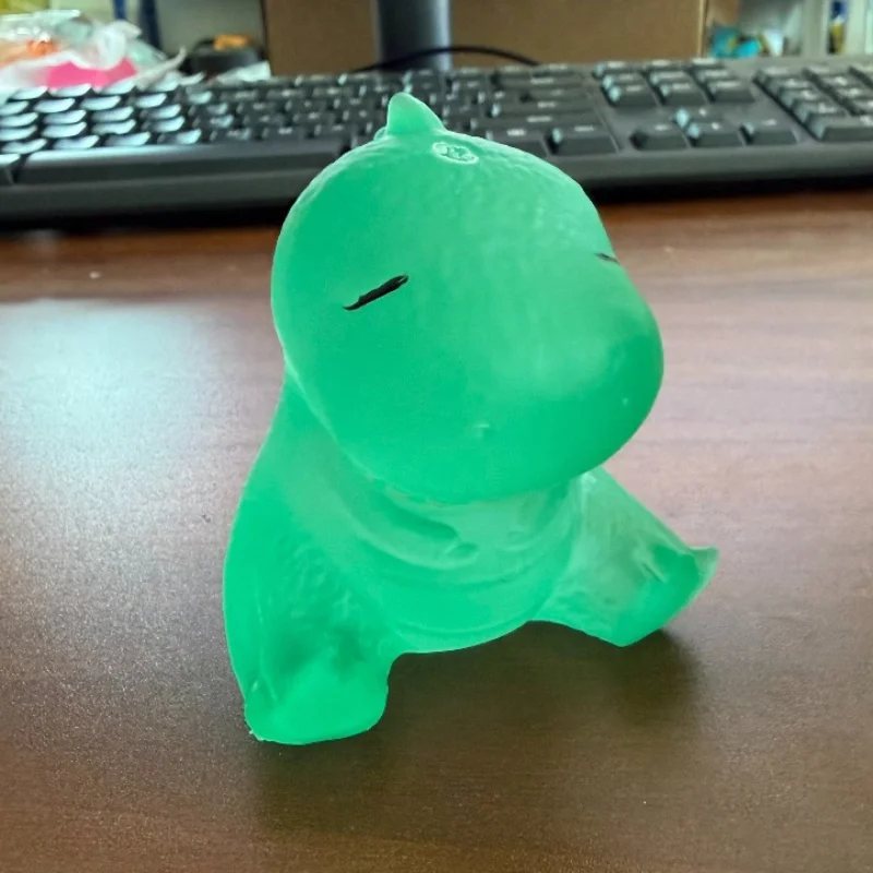 Green dinosaur squishy toy with slow rebound foam — Image 2 of 7