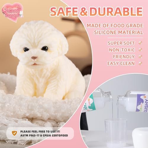 Handmade puppy squishy in ultra soft silicone — Image 3 of 11