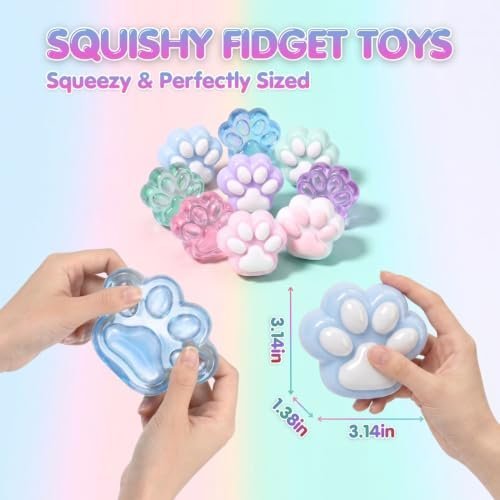 Blue cat paw taba squishy fidget toy for adults — Image 3 of 11