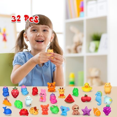 32 pack of mochi squishy toys in kawaii animal shapes — Image 3 of 11