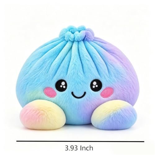 Rainbow plush dumpling squishy toy with steamer — Image 3 of 7