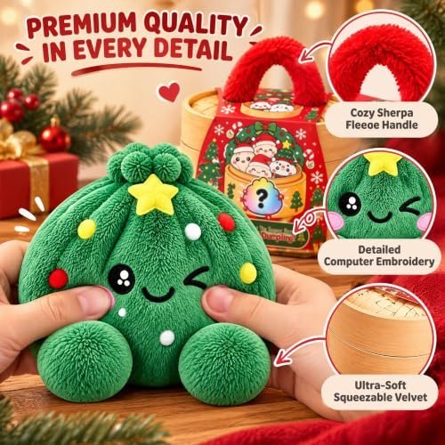 4in rainbow squid plush dumpling squishy squeeze toy — Image 3 of 6