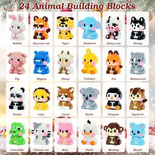 Advent calendar 2026 with 24 mini animal block builds — Image 3 of 8