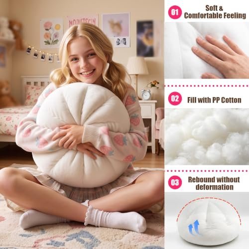 Giant dumpling squishy plush pillow on a cozy couch — Image 3 of 8