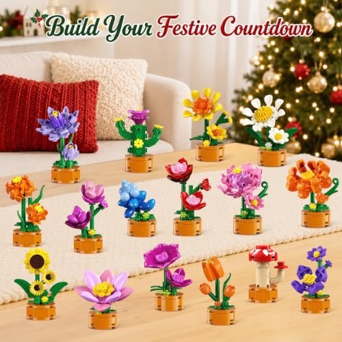 Flower advent calendar 2026 building set for kids — Image 3 of 11