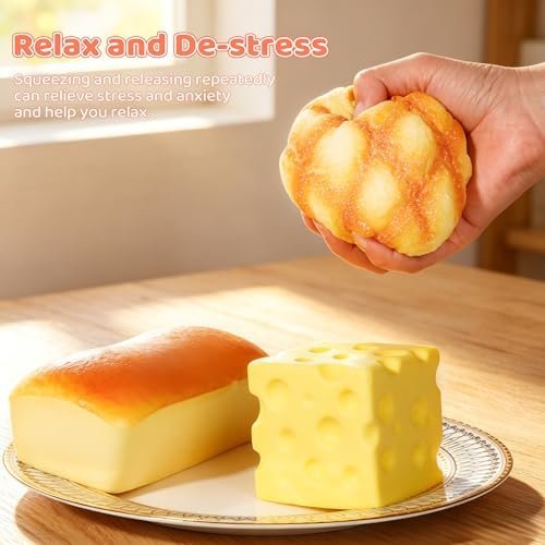 Jumbo bread and cheese slow rising squishy toys — Image 3 of 8