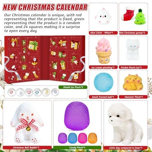 Advent calendar 2026 with 24 kawaii squishy toys inside — Image 3 of 11
