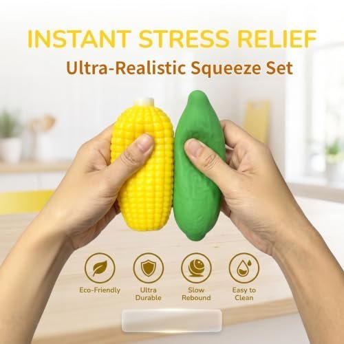 Realistic silicone corn and cucumber squishy stress toys — Image 4 of 8