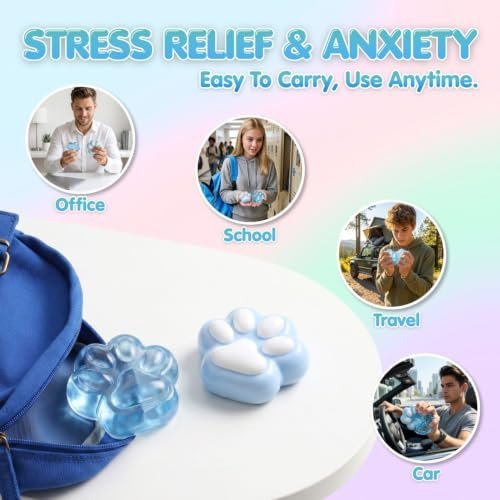 Blue cat paw taba squishy fidget toy for adults — Image 4 of 11