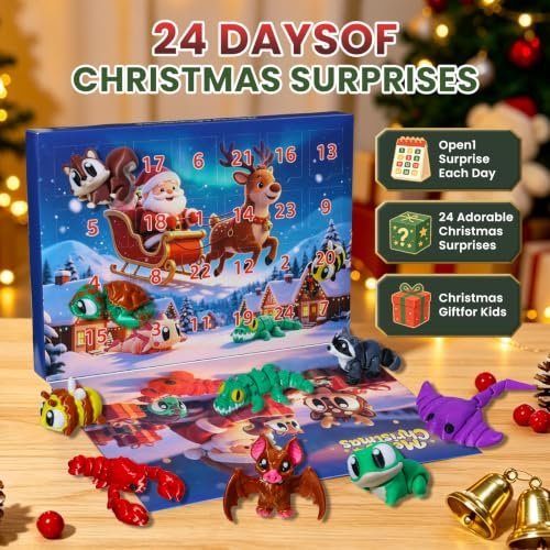 3D printed animal advent calendar with 24 mini toys — Image 4 of 8