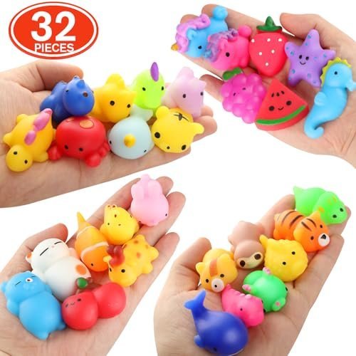 32 pack of mochi squishy toys in kawaii animal shapes — Image 4 of 11