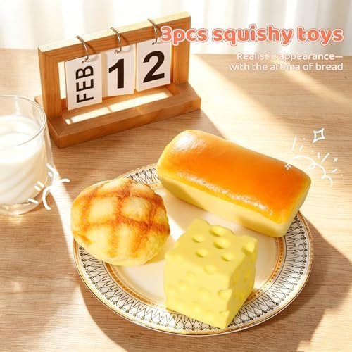 Jumbo bread and cheese slow rising squishy toys — Image 4 of 8