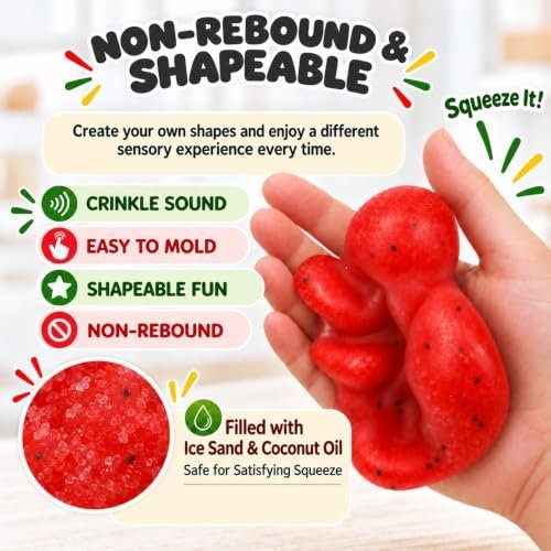 Watermelon and kiwi crunchy squishy toys in a 2-pack — Image 4 of 11