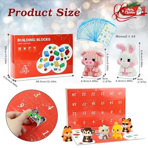 Advent calendar 2026 with 24 mini animal block builds — Image 4 of 8