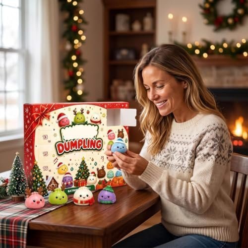 Christmas squishies advent calendar with 24 mini squishies — Image 4 of 8