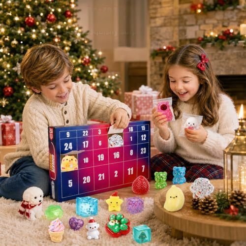 Squishy advent calendar 2026 with 24 Christmas squish toys — Image 4 of 11