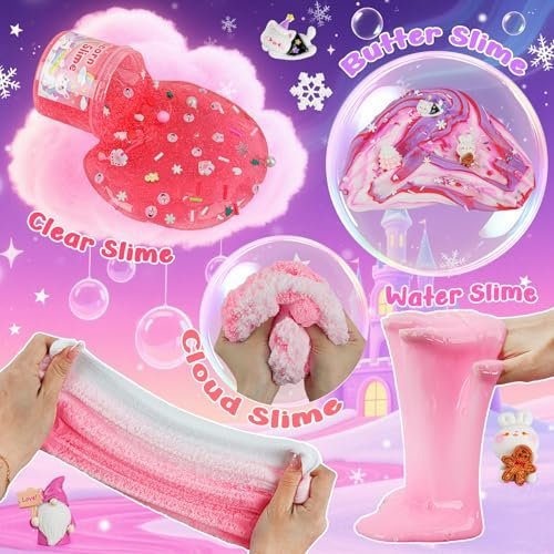 Pink squishy slime advent calendar with 12 slime cups — Image 4 of 8