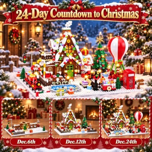 Gingerbread house and train advent calendar building blocks — Image 4 of 8